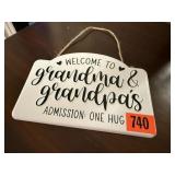 Welcome to Grandma's & Granpa's sign