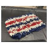 Red, white & blue shag rug
