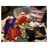 Halloween costumes, clown, Super Woman, Thing 1, 2
