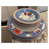 Sakura Snowman dishes