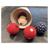 Patriotic decorations, centerpiece fill, flag