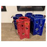 Red, blue star lanterns (4)