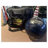 Mickey Mouse undrilled bowling ball, bag