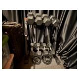 Weight rack, weights included