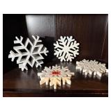 Wooden snowflakes (4)