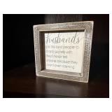 Husbands decor sign