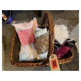 Large basket, paper shred for gift baskets