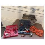 Basket, assorted drill bits