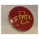 Iowa State bottle cap sign