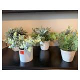 Assorted artificial green plants