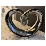 Pier 1 silver heart shelf sitter