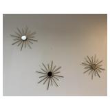 Mirrored sunburst wall decor (3)