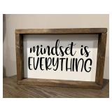 'Mindset is Everything' sign