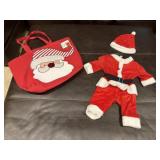 Baby Santa Claus suit, Santa tote bag