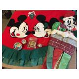 Christmas tree skirt, wind sock, ornaments