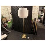 Brushed gold floor lamp