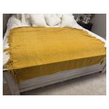 Mustard throw blanket