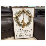 Merry Christmas beaded wall decor