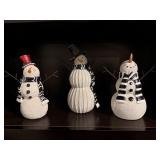 Snowmen collectibles (3)
