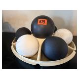 Black & white orb bowl fillers