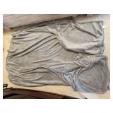 Grey throw blanket