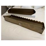 Gold scalloped floating shelves (2)