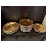 Brushed gold plastic chargers (50+)