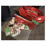 Gift wrapping organizer tote, contents included