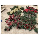 Tote of holiday sprays, greenery