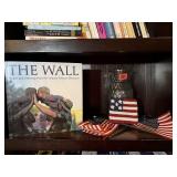 The Vietnam Veteran Memorial Wall book, flags
