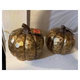 Brushed gold pumpkins (2)