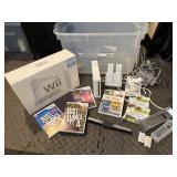 WII video game console, controllers, games, tote