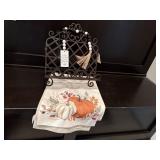 Cookbook stand, runner, Season with Love tag