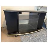 Black rolling cabinet, no contents included