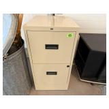HON 2 drawer letter size filing cabinet, keys