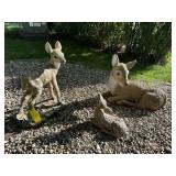 Family of deer, 3 piece yard art set