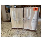 Lenox fluted champagne glasses