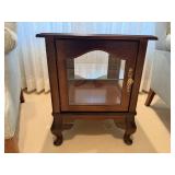 Curio side table, no contents included