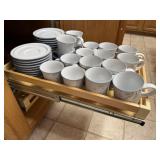 Noritake stoneware cups, saucerstea cups