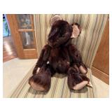 Fur & leather handcrafted teddy bear