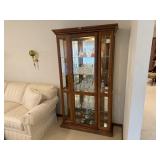 Lighted curio cabinet, no contents included