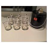 Ring for a drink bar set, set of 6 rocks