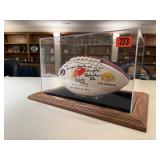 Personalized autographed Iowa Hawkeyes football,