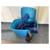 Zoeller submersible utility pump, hose, storage
