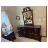 Bassett dresser with attached mirror
