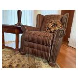 Norwalk striped recliner, throw pillow included