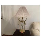 Crystal & gold table lamp