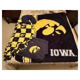 Iowa Hawkeyes throw blankets (3), neck pillow