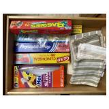 Kitchen linens, foil, wax paper, consumables