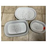 Noritake stoneware oval serving platters (3)